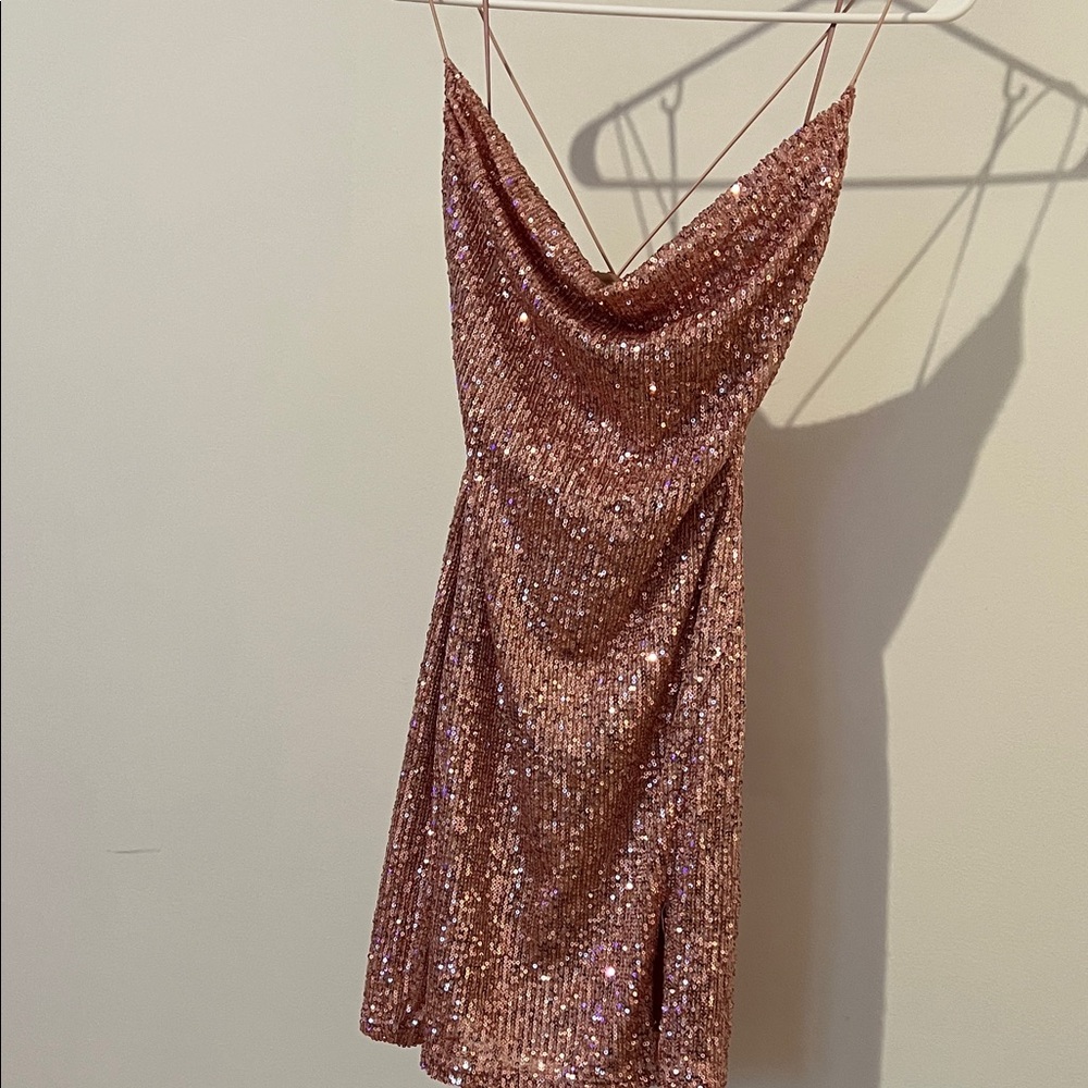 Sequin Rose Gold Dress